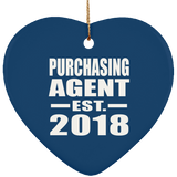 Purchasing Agent Established EST. 2018 - Heart Ornament