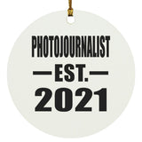 Photojournalist Established EST. 2021 - Circle Ornament