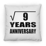 3rd Anniversary Square Root of 9 Years Anniversary - Throw Pillow