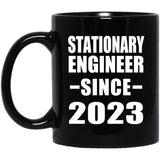 Stationary Engineer Since 2023 - 11oz Coffee Mug Black