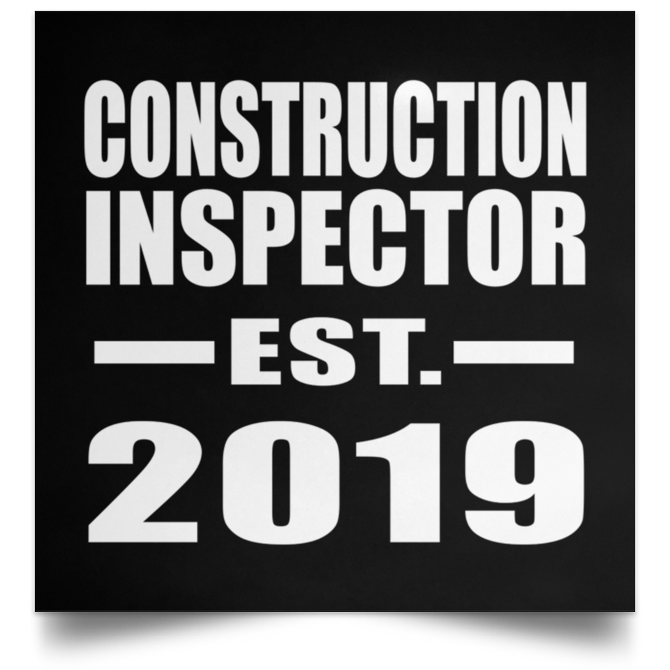Construction Inspector Established EST. 2019 - Poster Square