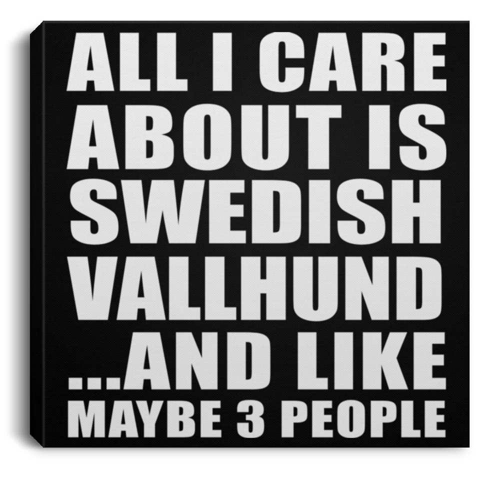 All I Care About Is Swedish Vallhund - Canvas Square