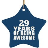 29th Birthday 29 Years Of Being Awesome - Star Ornament