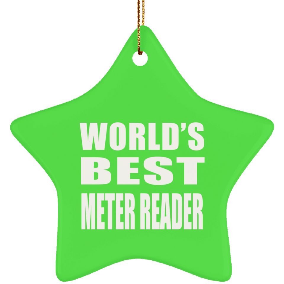 World's Best Meter Reader - Star Ornament