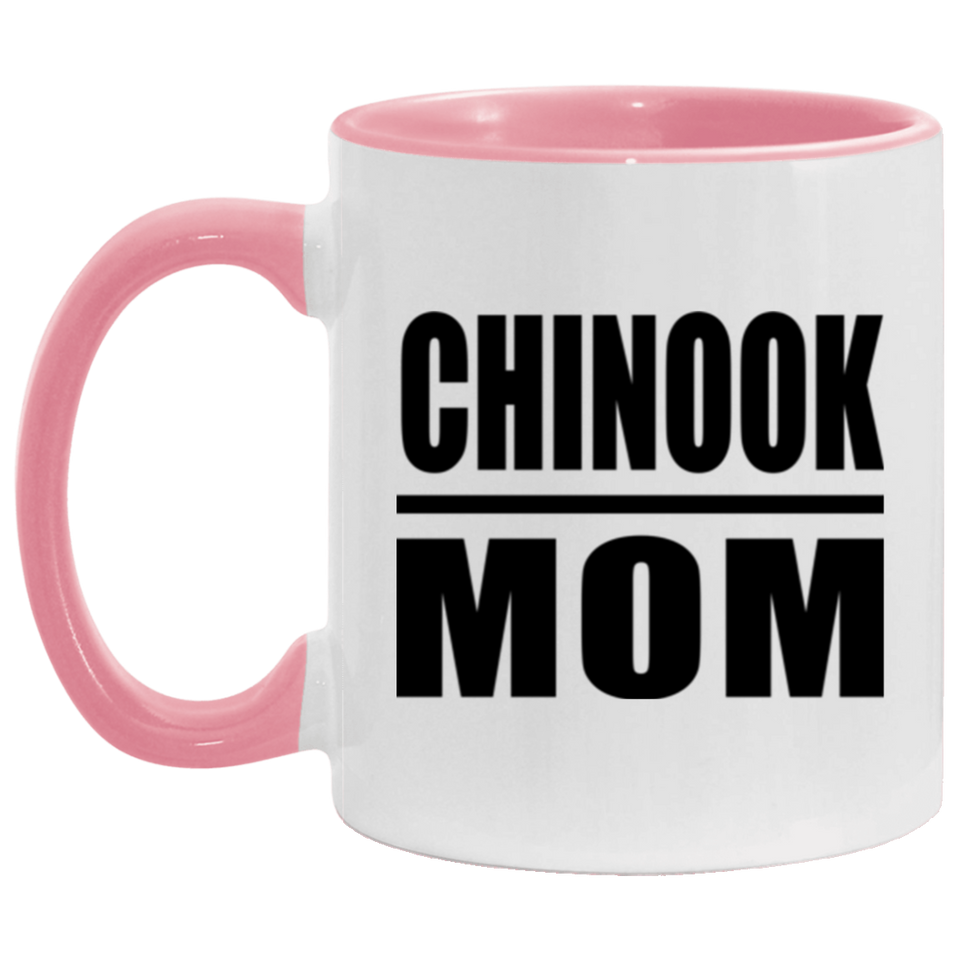 Chinook Mom - 11oz Accent Mug Pink
