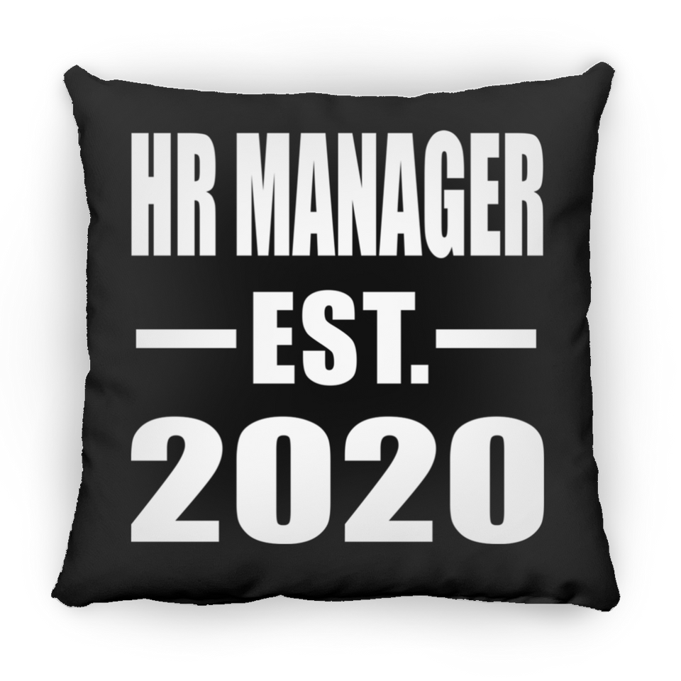 HR Manager Established EST. 2020 - Throw Pillow Black