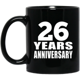 26th Anniversary 26 Years - 11 Oz Coffee Mug Black