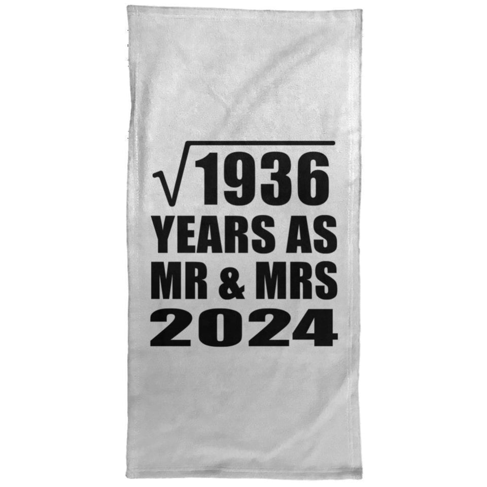 44th Anniversary Square Root of 1936 Years As Mr & Mrs 2024 - Hand Towel