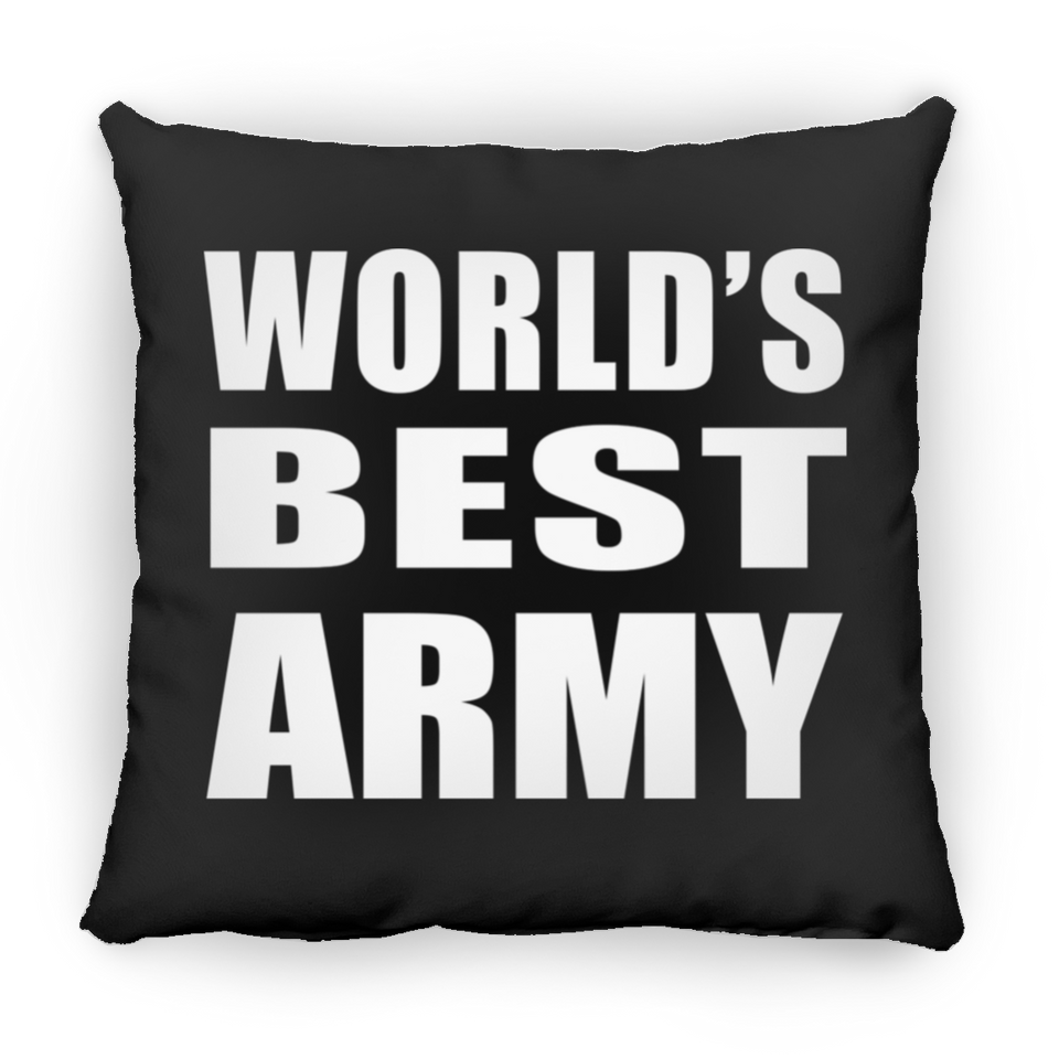 World's Best Army - Throw Pillow Black