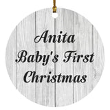 Anita Baby's First Christmas - Circle Ornament F
