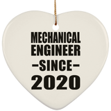 Mechanical Engineer Since 2020 - Heart Ornament