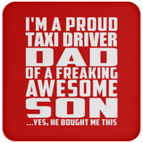 Proud Taxi Driver Dad Of Awesome Son - Drink Coaster