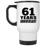 61st Anniversary 61 Years - White Travel Mug