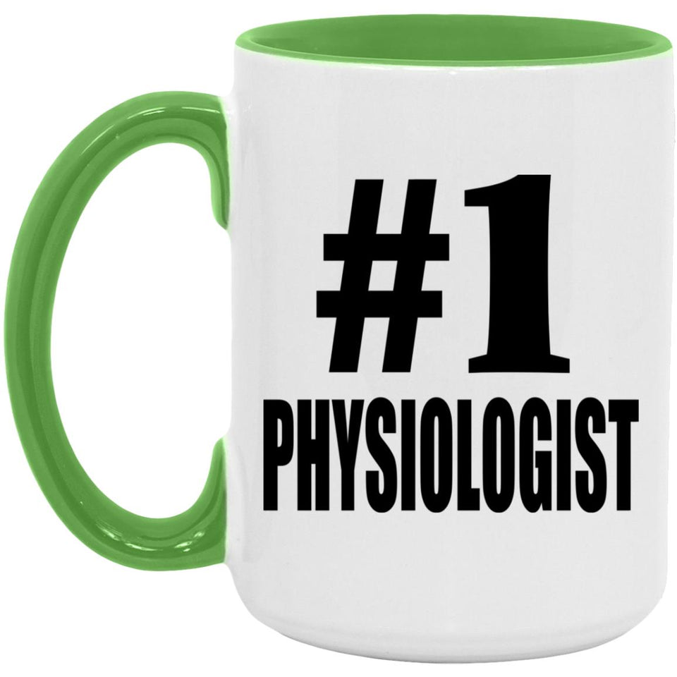 Number One #1 Physiologist - 15oz Accent Mug Green
