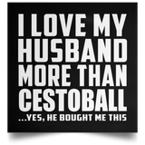 I Love My Husband More Than Cestoball - Poster Square