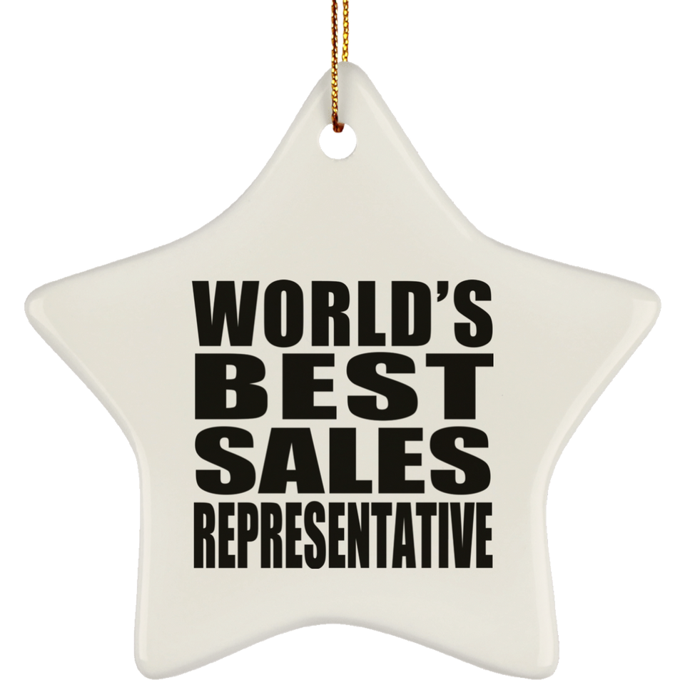 World's Best Sales Representative - Star Ornament