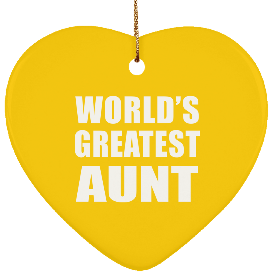 World's Greatest Aunt - Heart Ornament