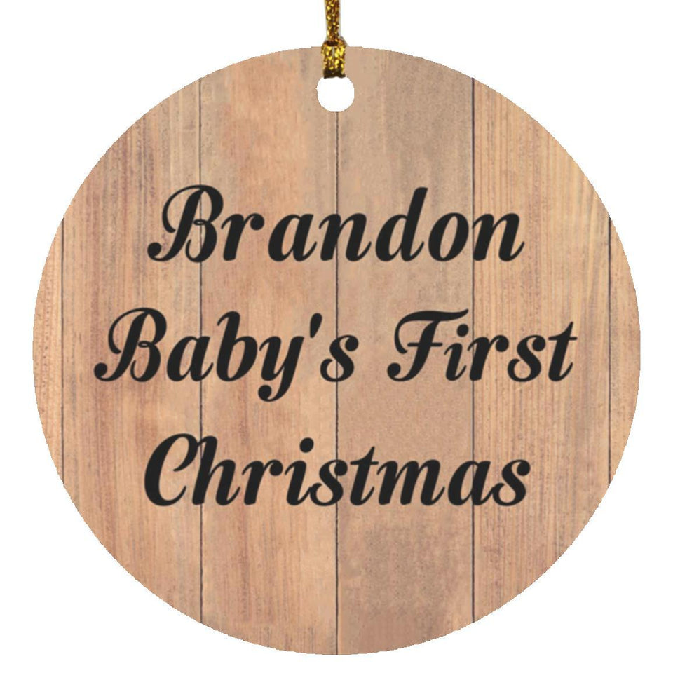 Brandon Baby's First Christmas - Circle Ornament C