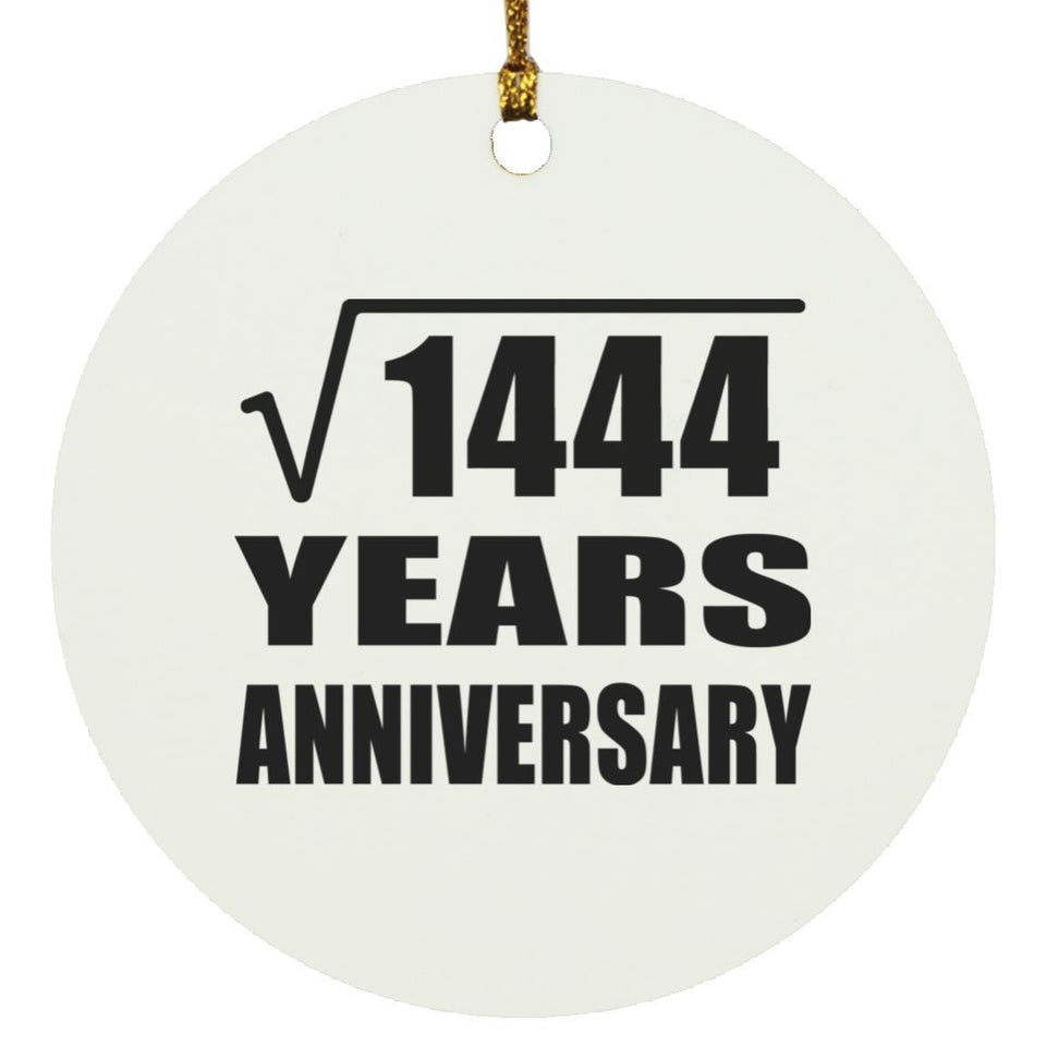 38th Anniversary Square Root of 1444 Years Anniversary - Circle Ornament