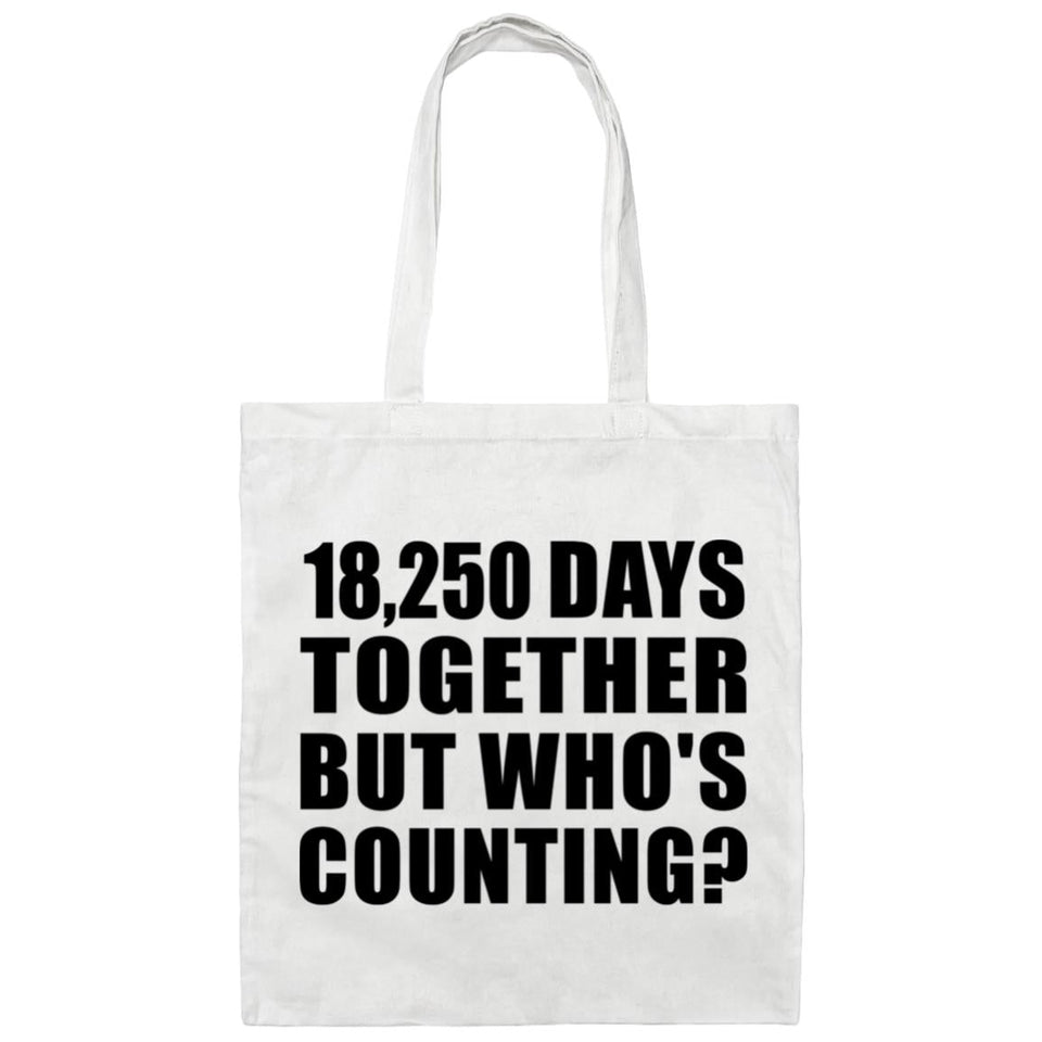 50th Anniversary 18,250 Days Together Who's Counting - Tote Bag White