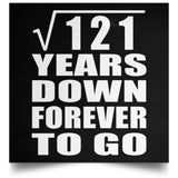 11th Anniversary Square Root of 121 Years Down Forever To Go - Poster Square