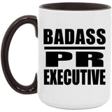 Badass PR Executive - 15oz Accent Mug Black