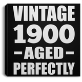 124th Birthday Vintage 1900 Aged Perfectly - Canvas Square