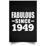 75th Birthday Fabulous Since 1949 - Poster Portrait