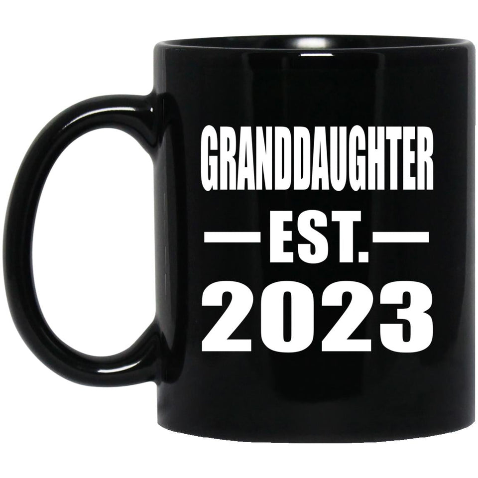 Granddaughter Established EST. 2023 - 11oz Coffee Mug Black