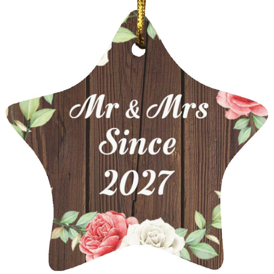 Anniversary Mr & Mrs Since 2027 - Star Ornament A