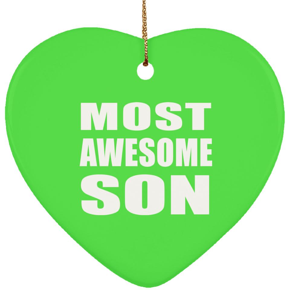 Most Awesome Son - Heart Ornament