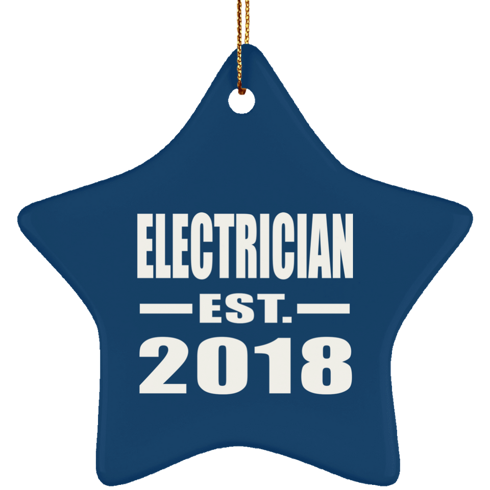 Electrician Established EST. 2018 - Star Ornament