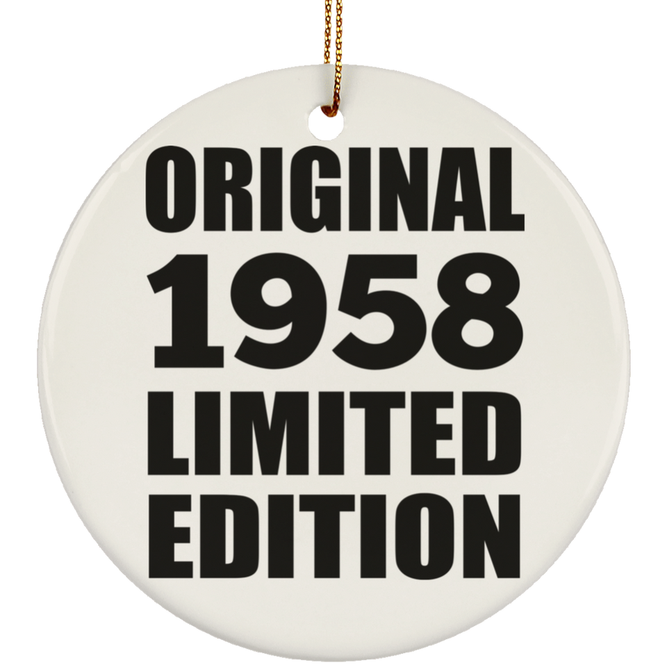 66th Birthday Original 1958 Limited Edition - Circle Ornament