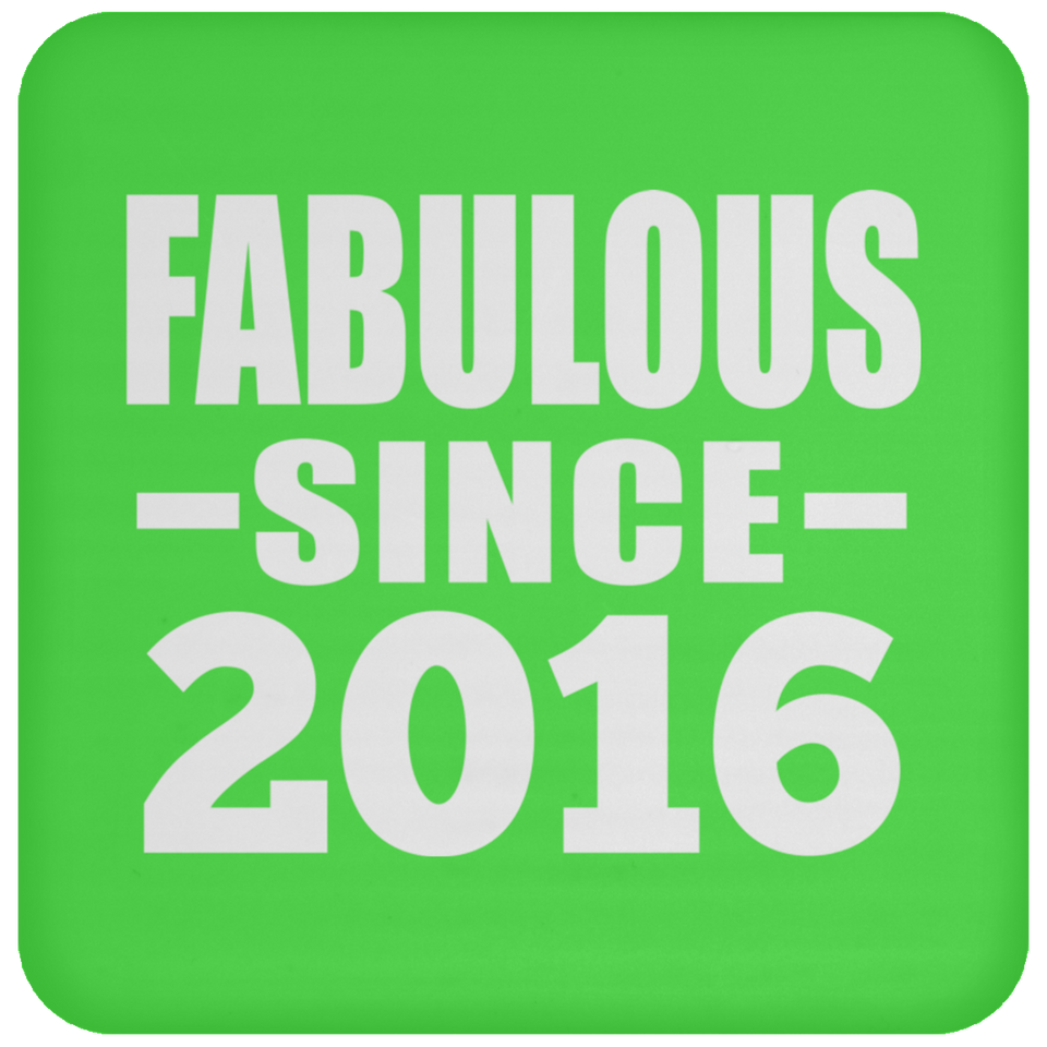 8th Birthday Fabulous Since 2016 - Drink Coaster