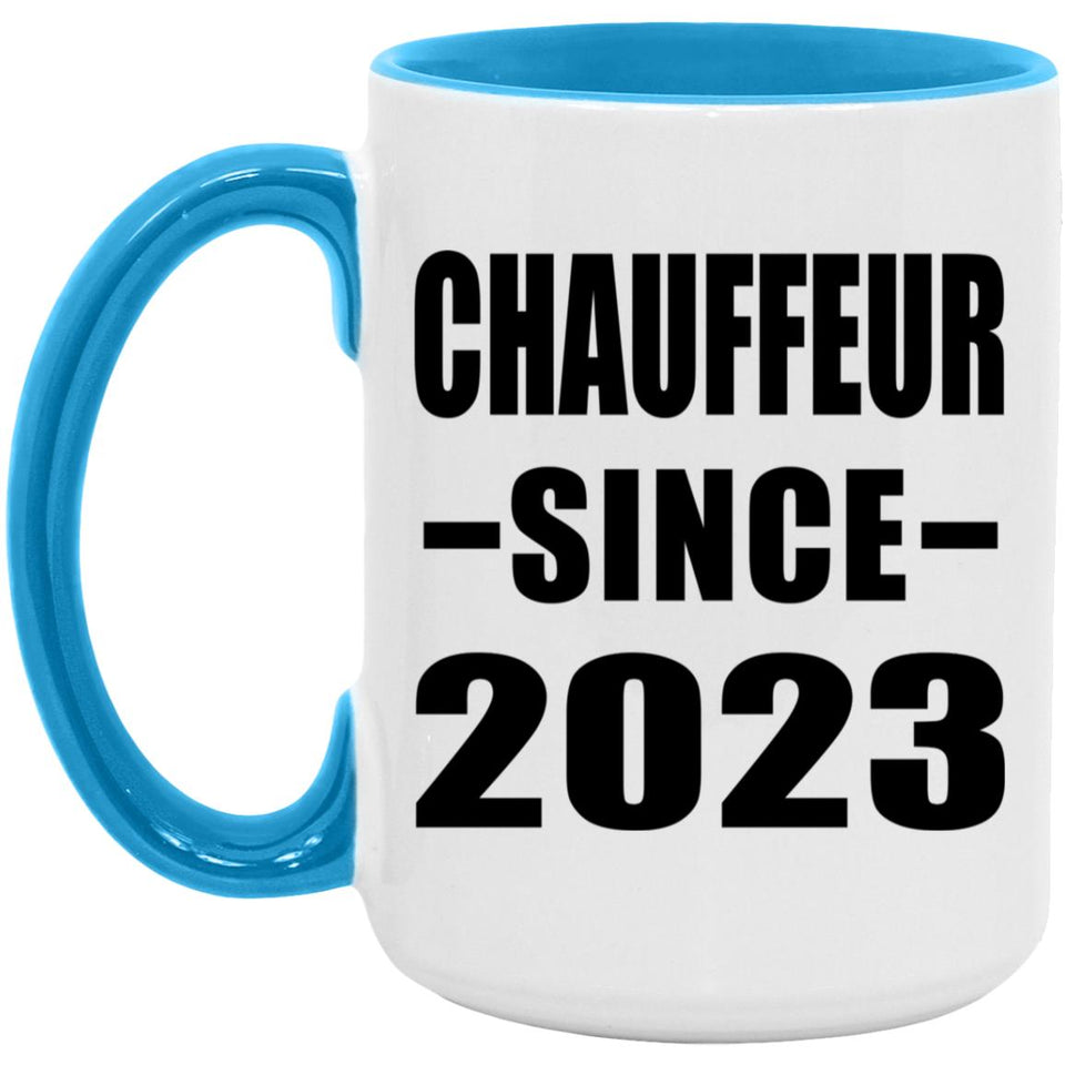 Chauffeur Since 2023 - 15oz Accent Mug Blue