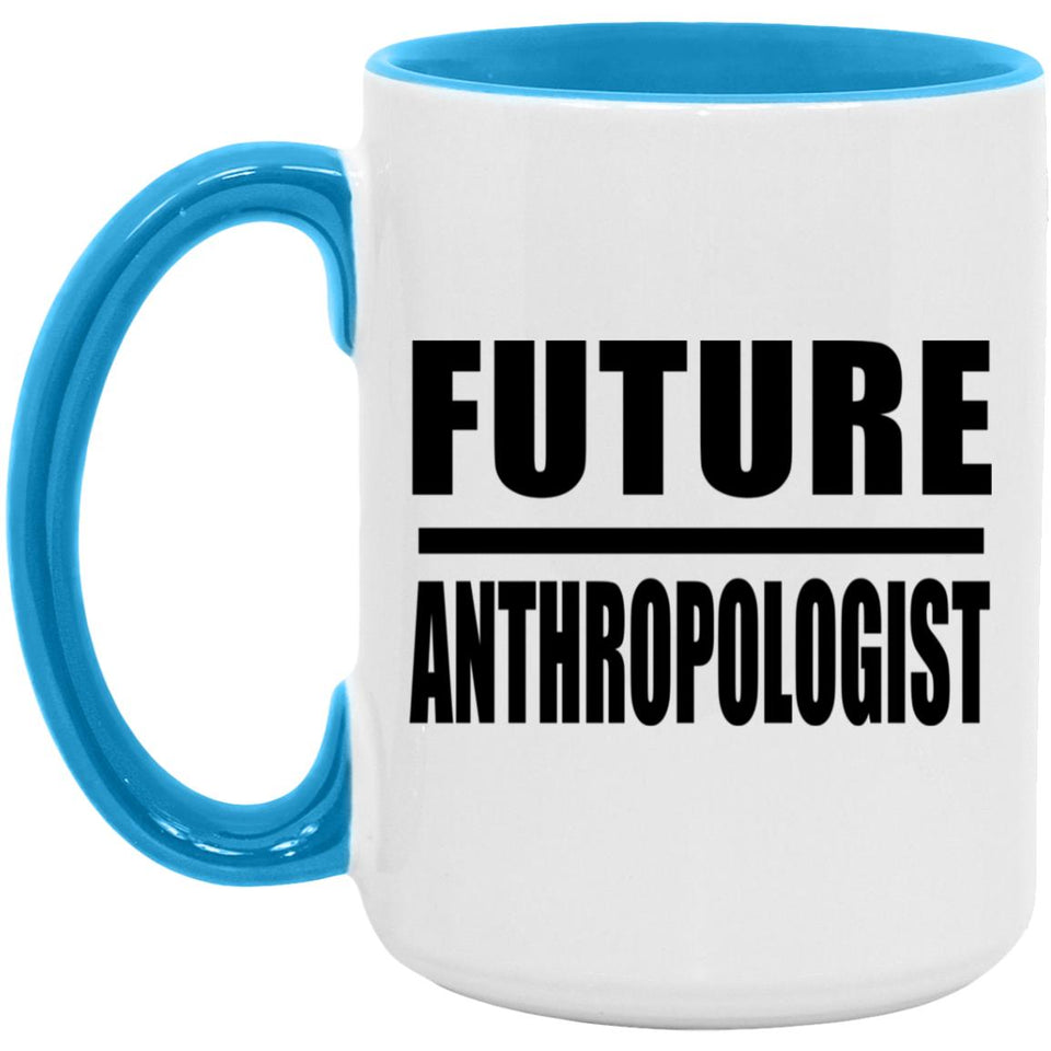Future Anthropologist - 15oz Accent Mug Blue