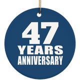 47th Anniversary 47 Years Anniversary - Circle Ornament