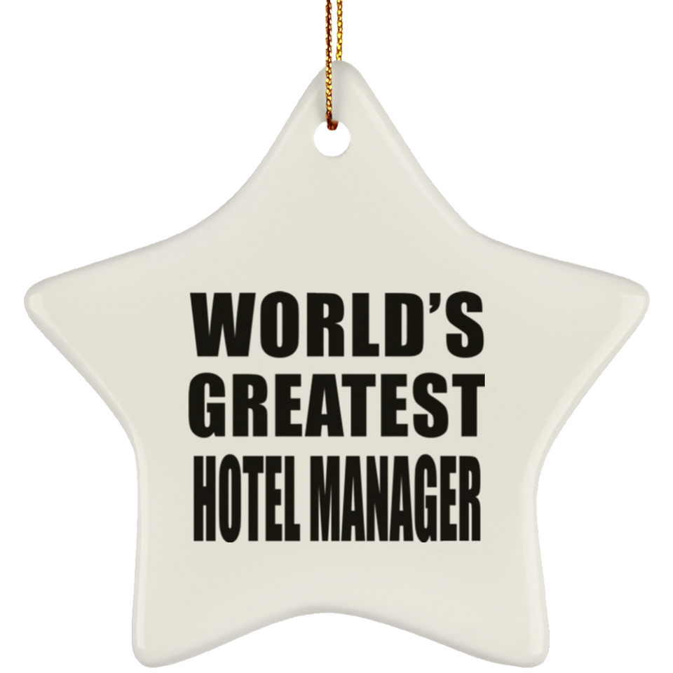 World's Greatest Hotel Manager - Star Ornament