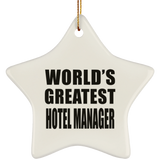 World's Greatest Hotel Manager - Star Ornament