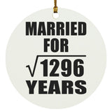 36th Anniversary Married For Square Root of 1296 Years - Circle Ornament