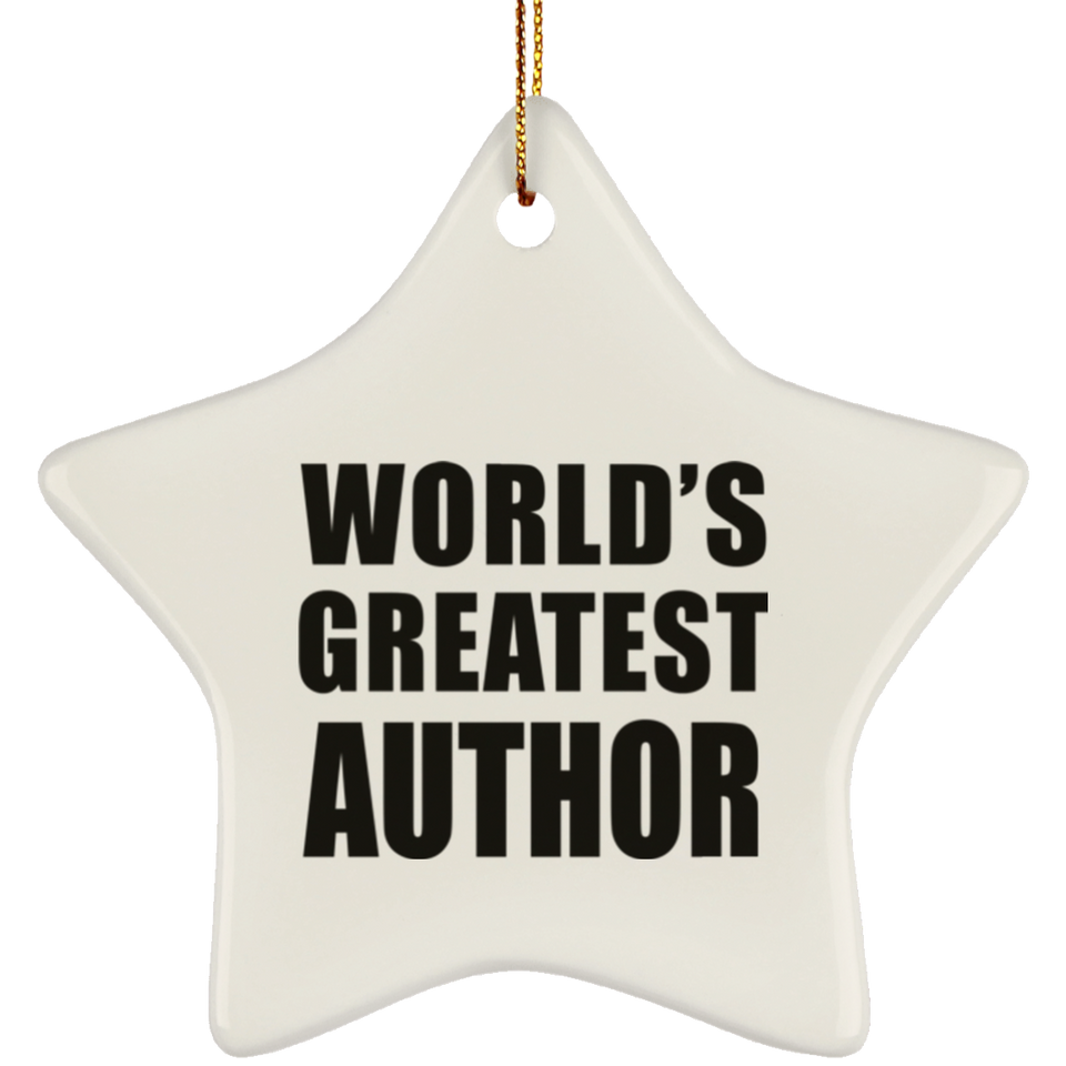 World's Greatest Author - Star Ornament