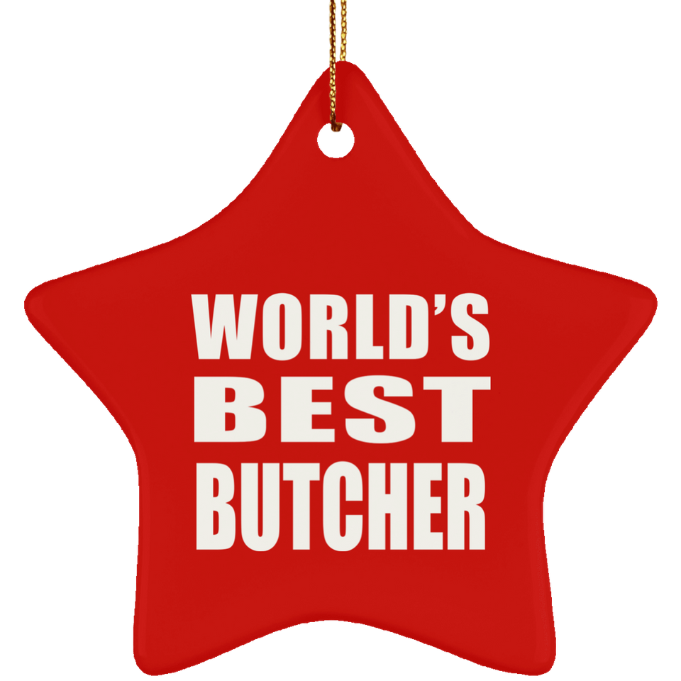 World's Best Butcher - Star Ornament