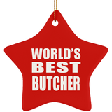 World's Best Butcher - Star Ornament