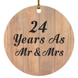 24 Years As Mr & Mrs - Circle Ornament C