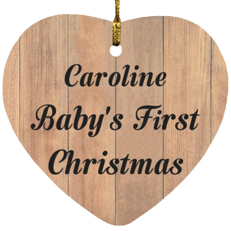 Caroline Baby's First Christmas - Heart Ornament C