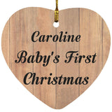 Caroline Baby's First Christmas - Heart Ornament C