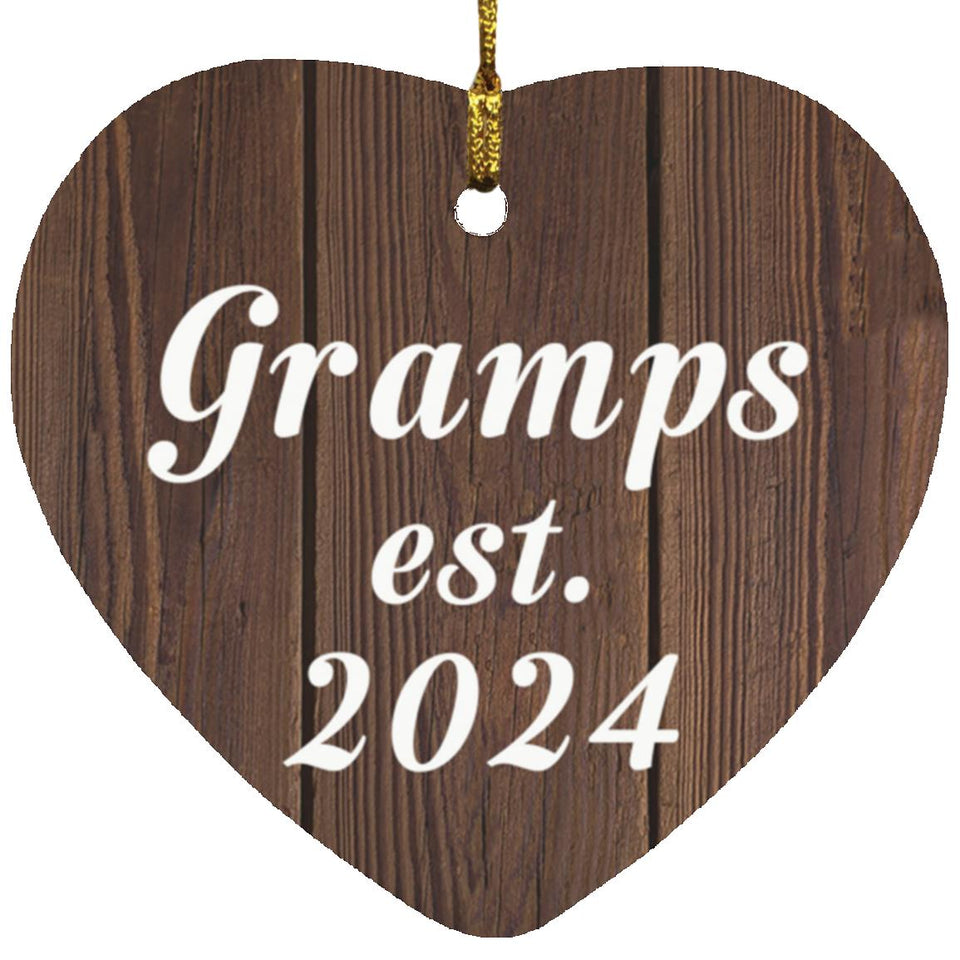 Gramps Established EST. 2024 - Heart Ornament D