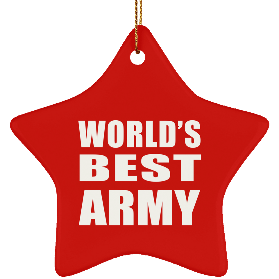 World's Best Army - Star Ornament