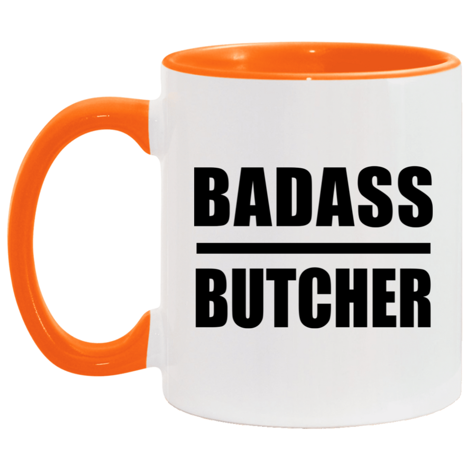Badass Butcher - 11oz Accent Mug Orange