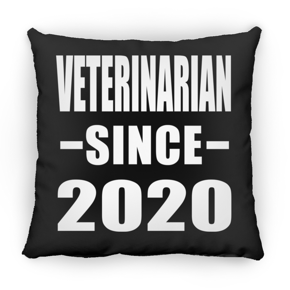 Veterinarian Since 2020 - Throw Pillow Black